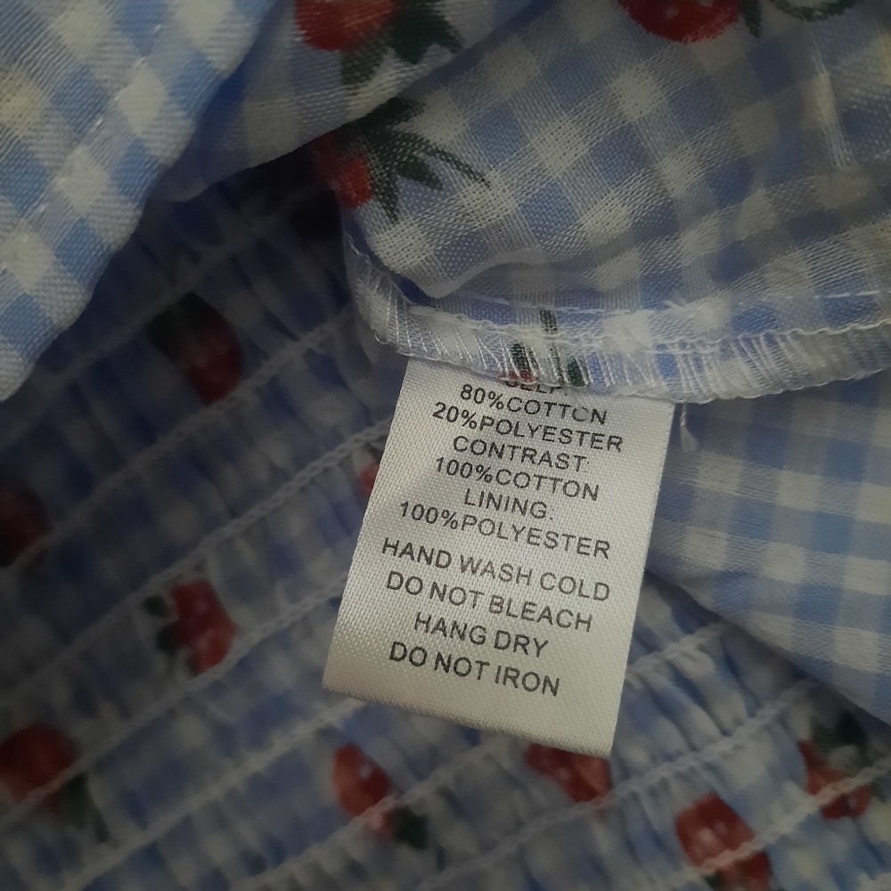 Fashion Nova Strawberry Gingham Top - Picture 4 of 10